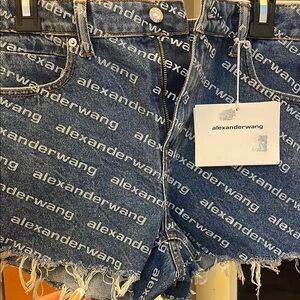 Alexander Wang Blue Denim Shorts